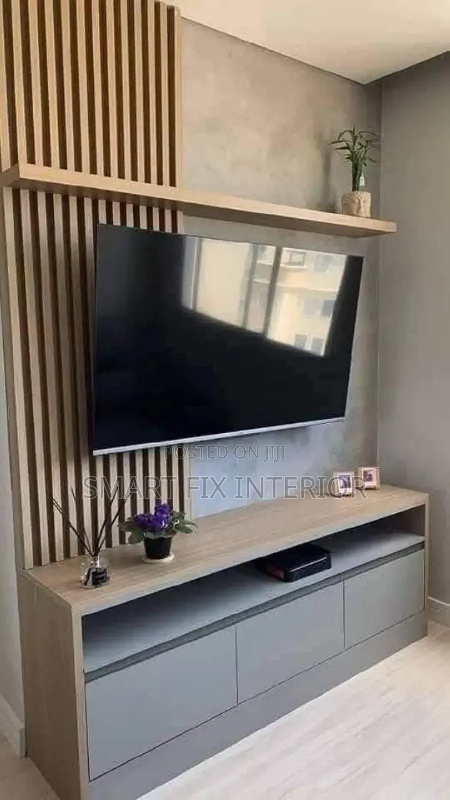 Tv Stands With Wall Fluted Panels Design and Installation