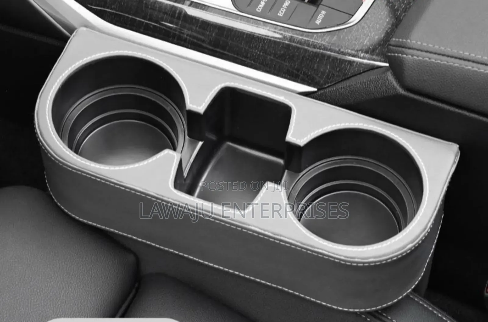 Leather Cover Car Cup Holder