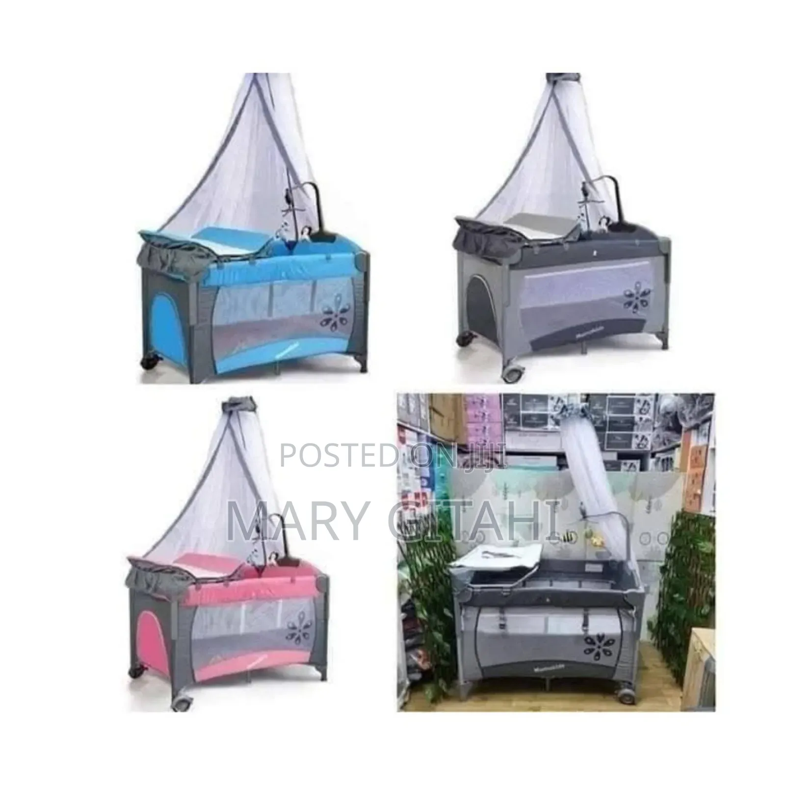 Co-Sleeper Foldable Bed With Multiple Colours