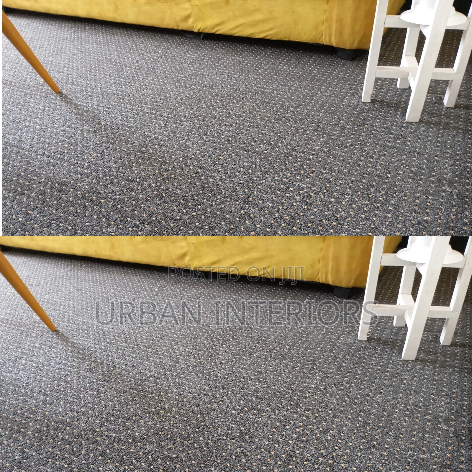 Wall to Wall Carpets. Grey Dotted M.Mara Carpet