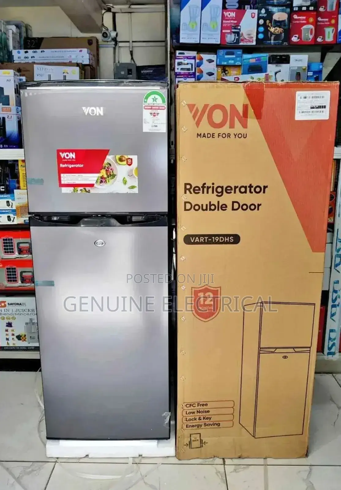 Grey Von 136l Refrigerator