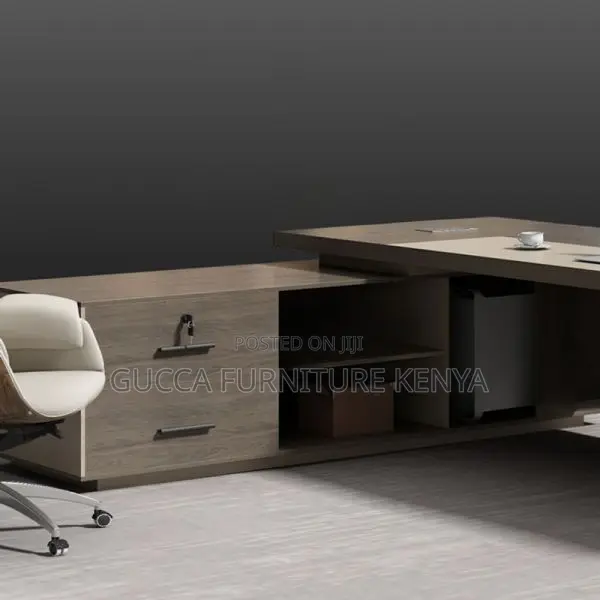 Office Desk:180cm Strong L-Shape Executive Desk Wooden