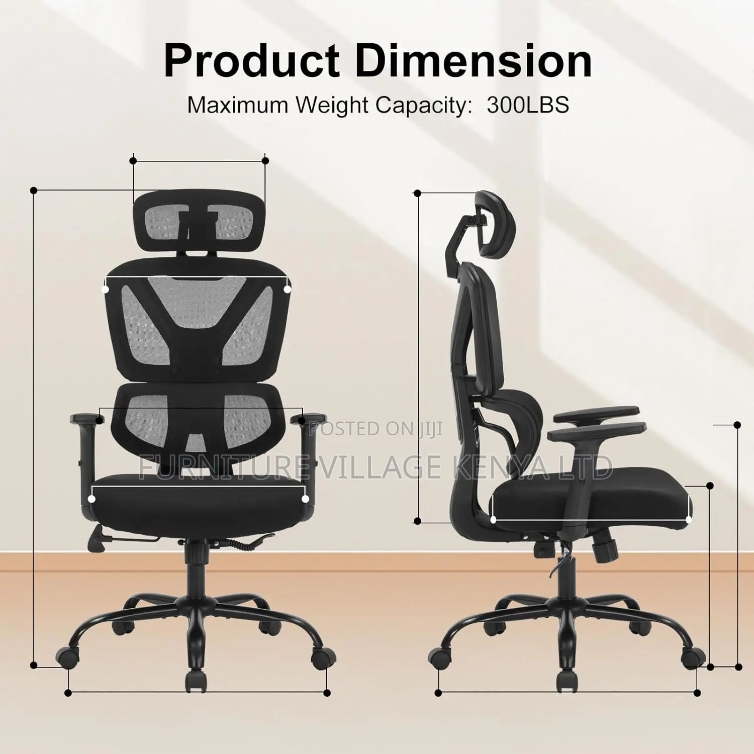 Office Seats; Ergonomic Desk Chair With Adjustable Height