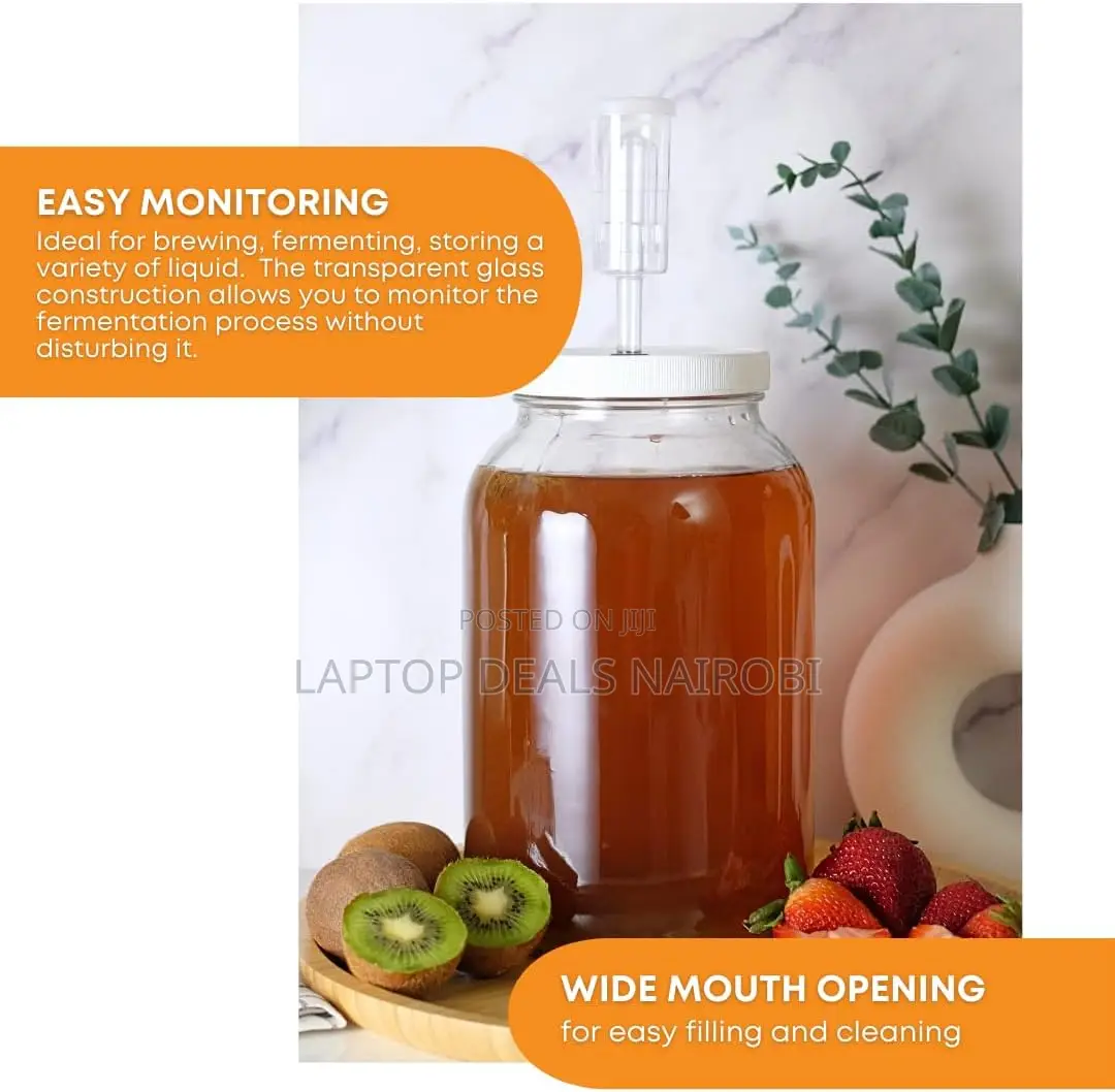 Fastrack - Wide Mouth Glass Jar With Lid and Airlock