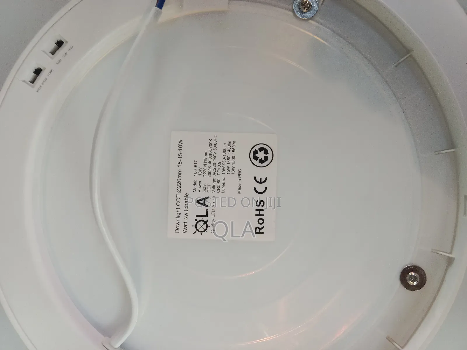 Downlighter CCT 220mm Diameter, 18w-15w-10w