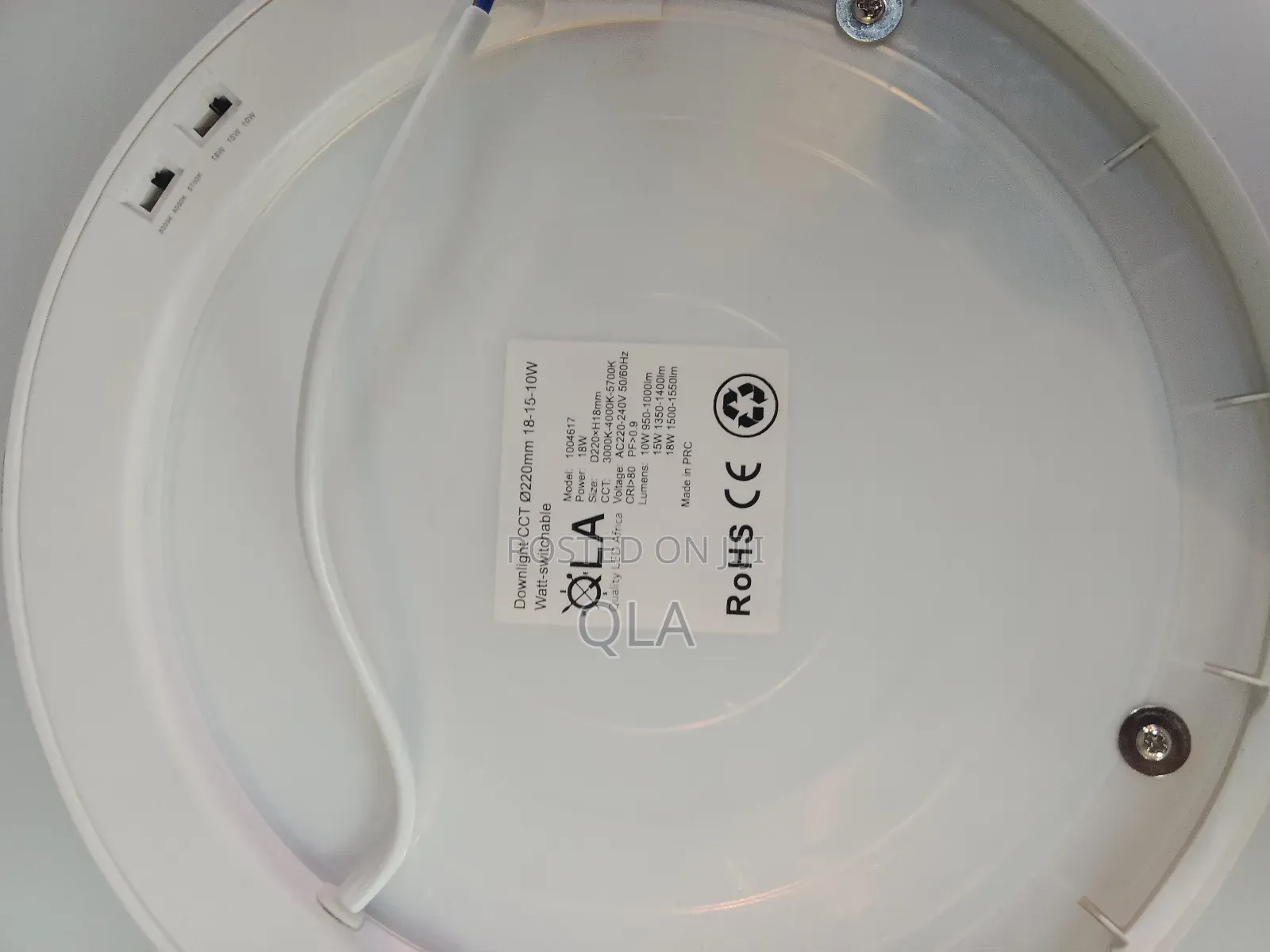 Downlighter CCT 220mm Diameter, 18w-15w-10w