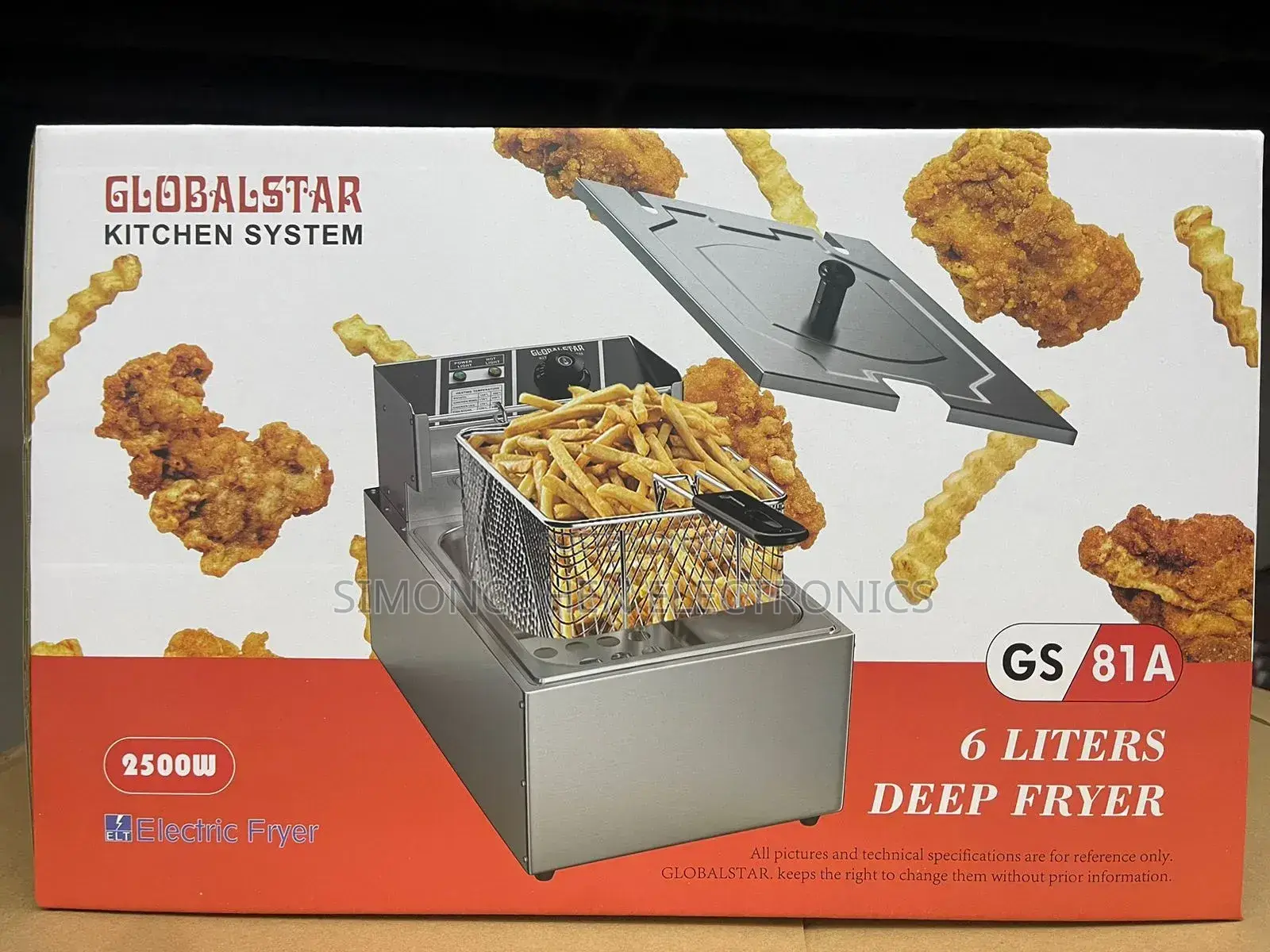 6 Litres Globalstar Single Deep Fryer