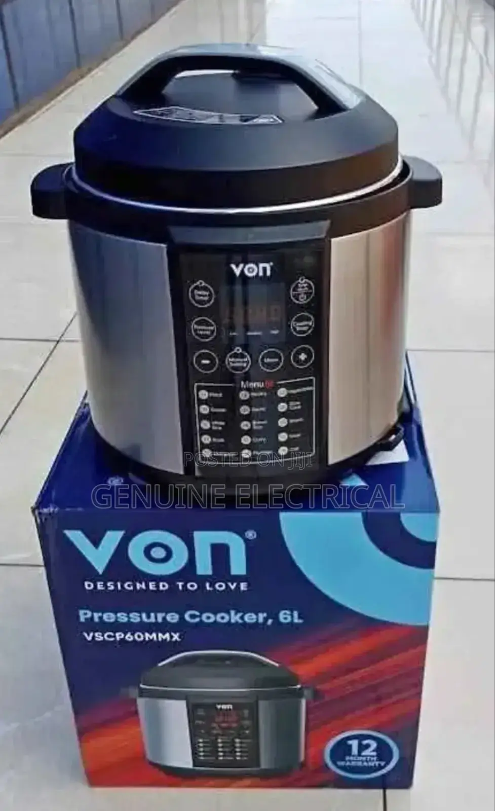 Electric Pressure Cooker, Von Hotpoint Electric Cooker 6l