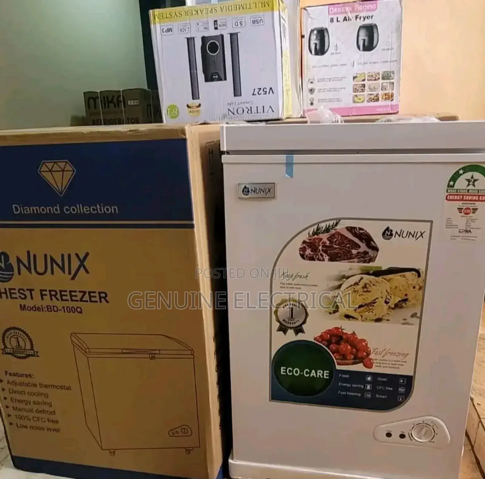 White Nunix 100 Litres Deep Freezer Nu-C100d