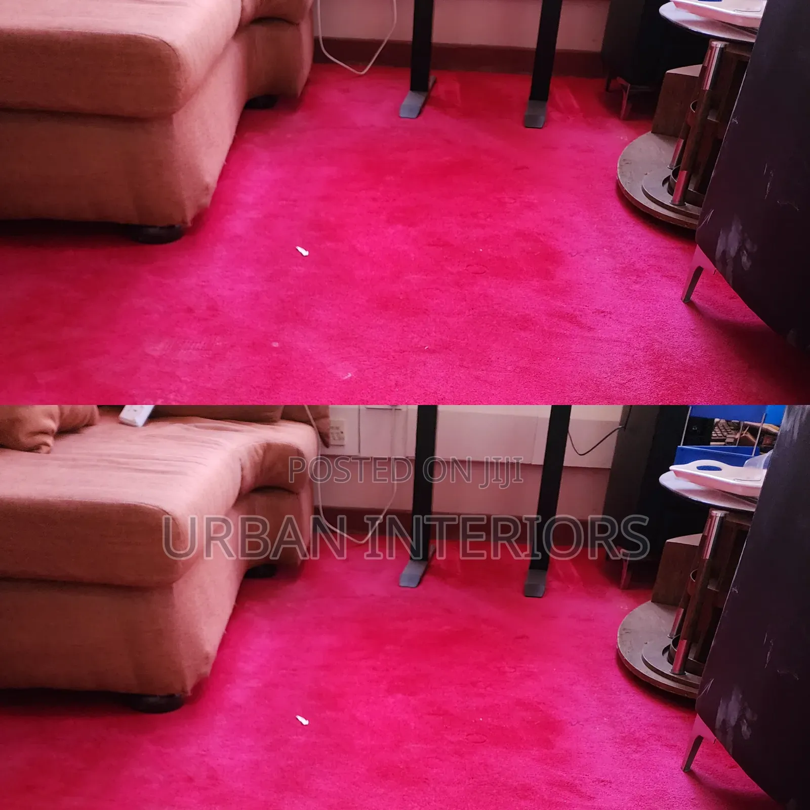 Pink Redish Wall to Wall Carpets. Office Carpets