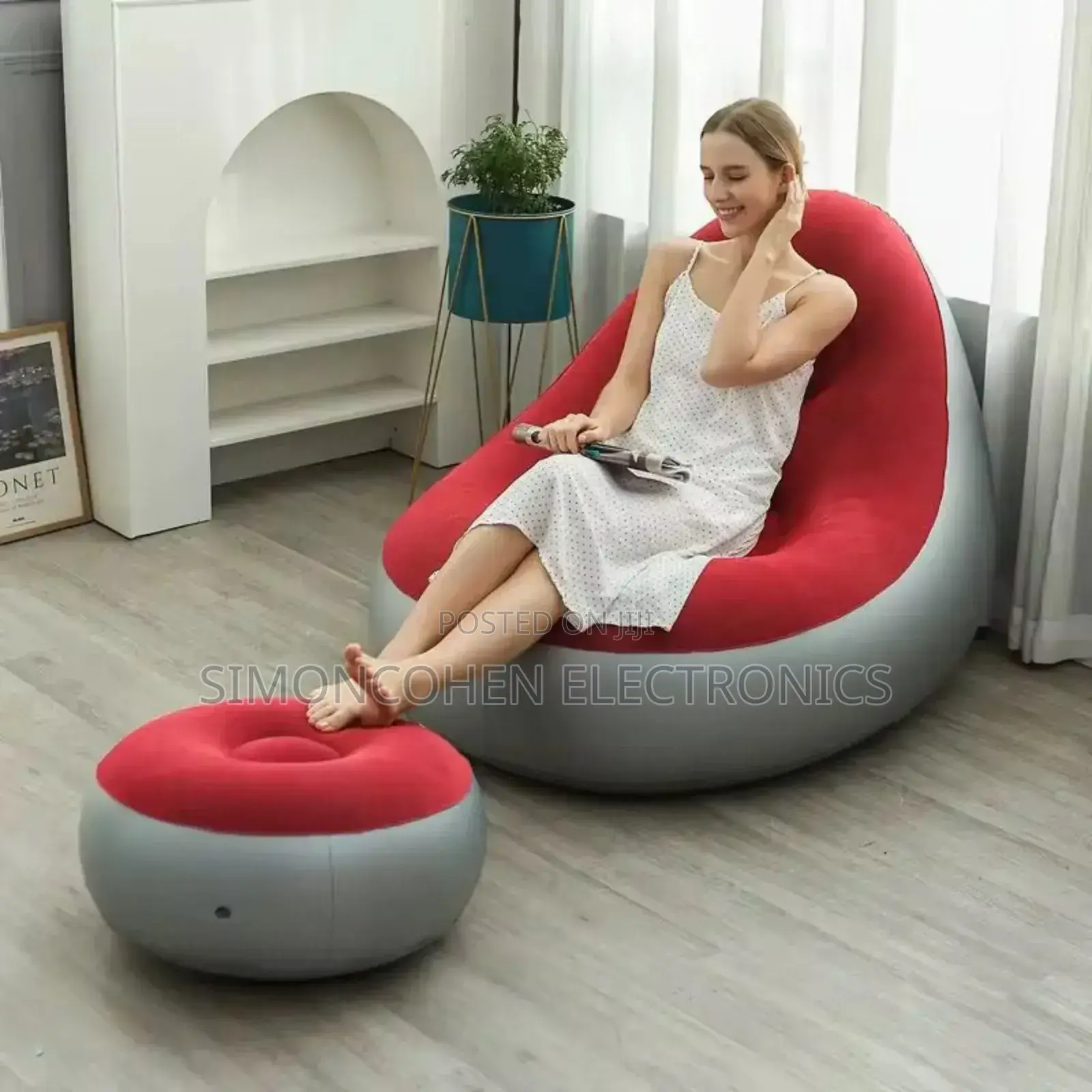 Inflatable Lazy Sofa With Foot Step