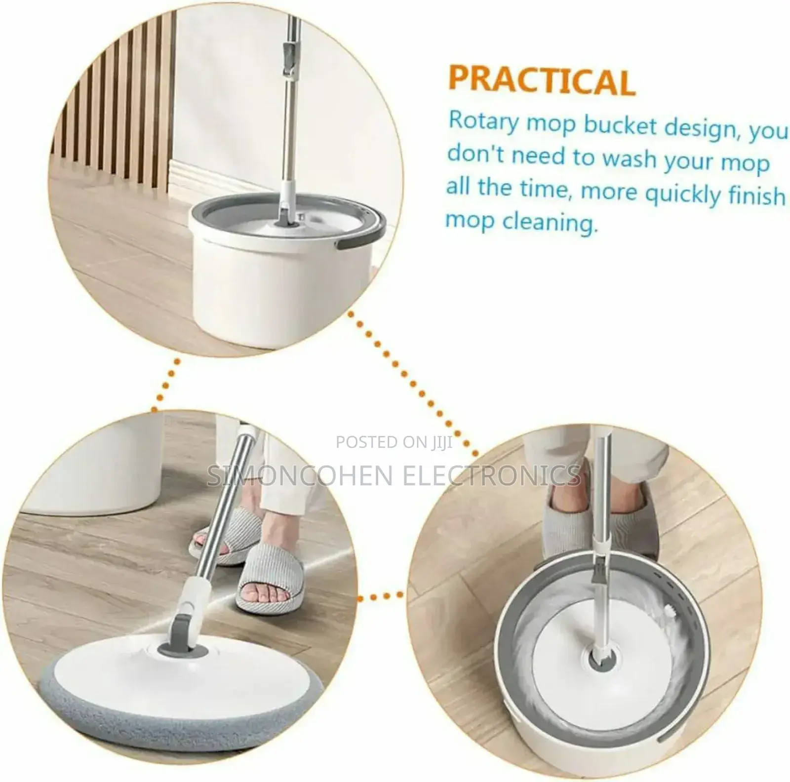 Hand-Free 360 Degrees Spin Mop With Bucket