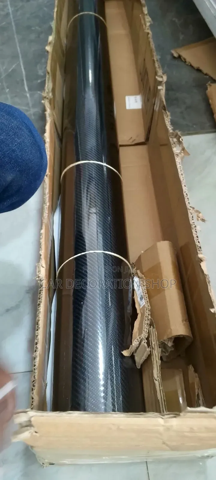 Gloss Carbon Finish Design Car Body Self Adhesive Wrap