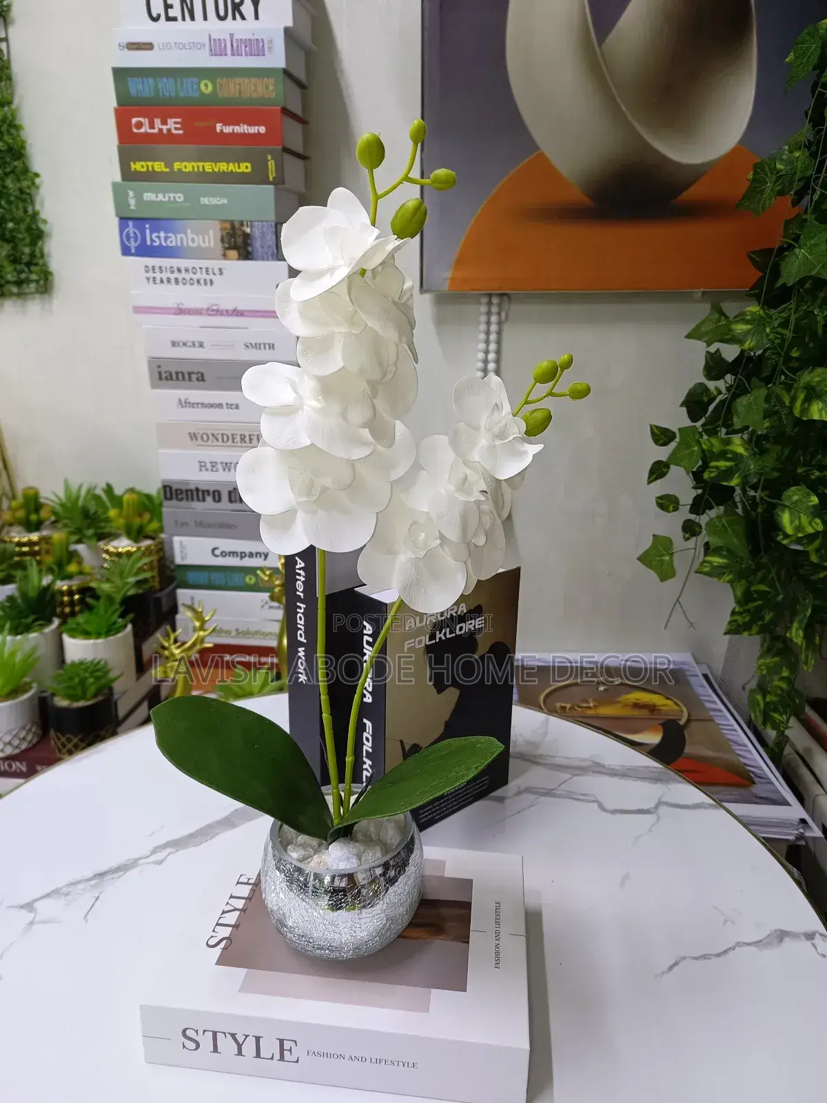 Silver White Orchid Flower