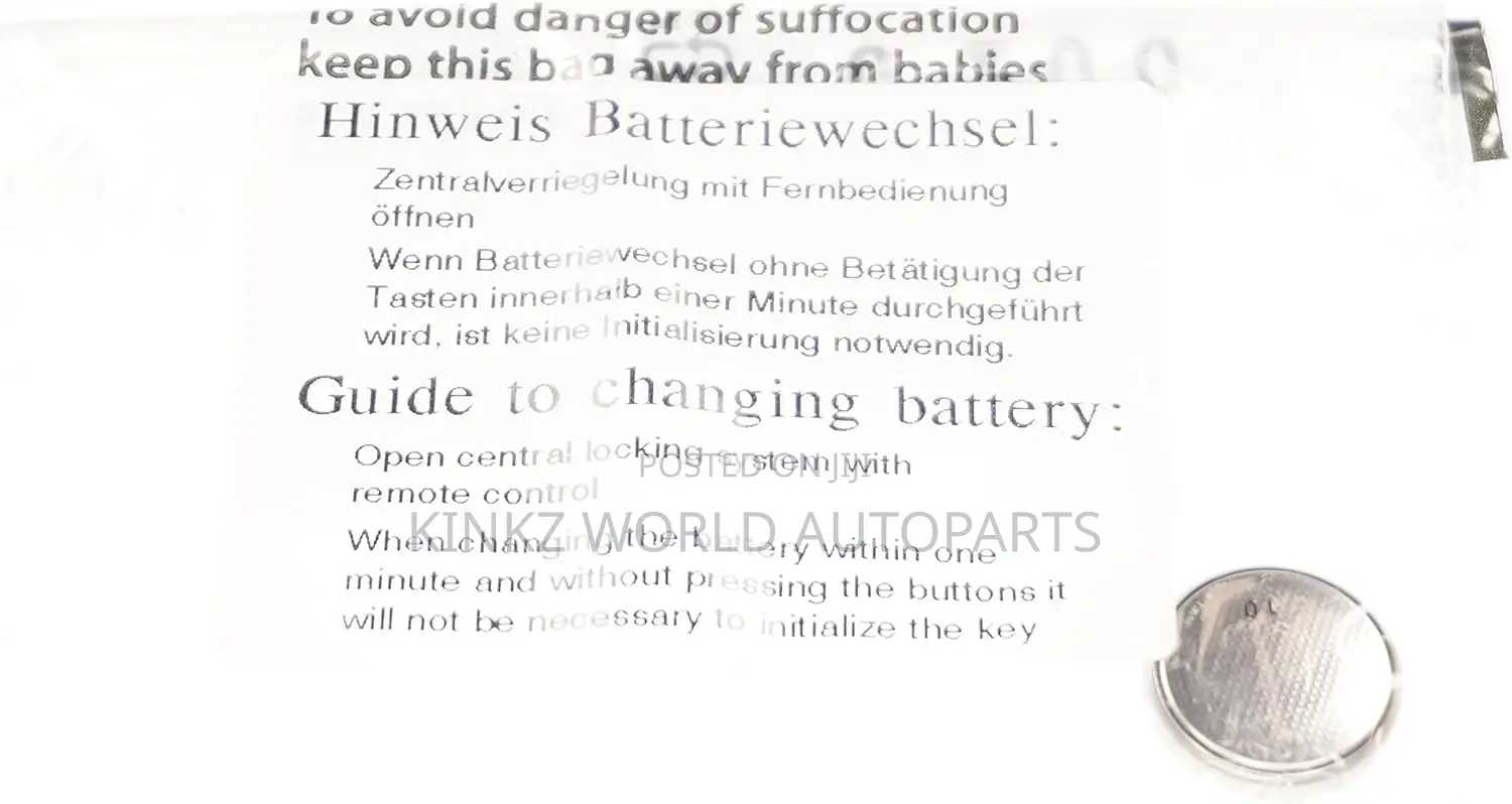 Genuine BMW Remote Key Fob Varta Battery Cr2032 66126912985