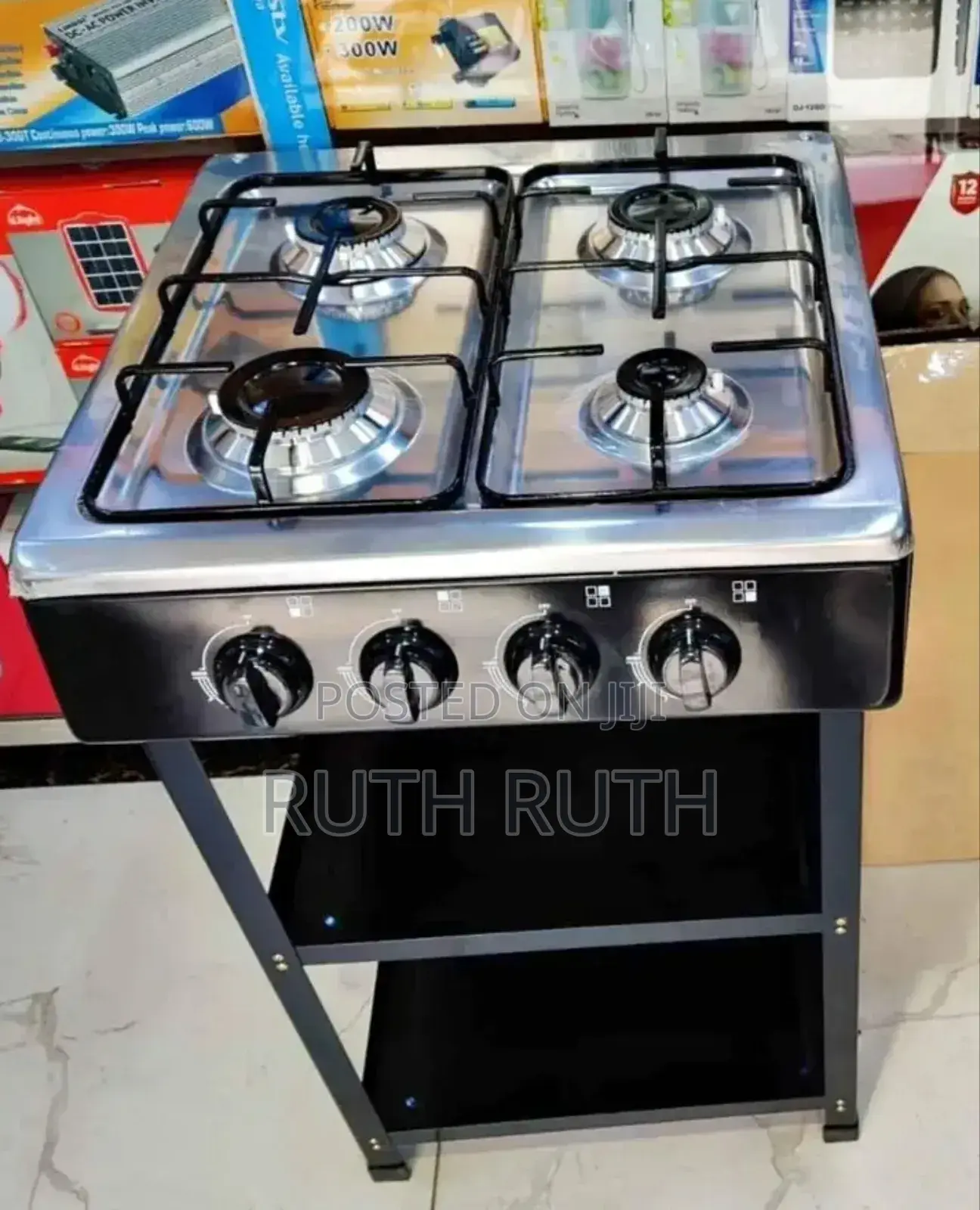 Ramtons Stainless Steel 4 Burner Auto Ignition Burner