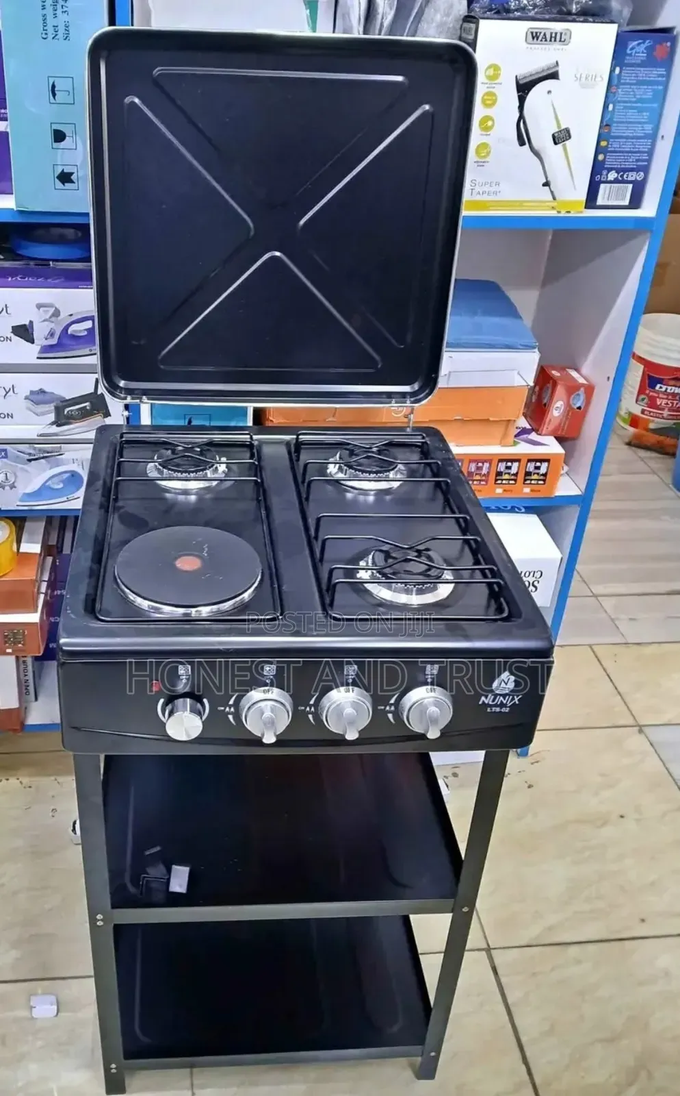 Nunix Cooker 3 Gas +1 Electric Plate Standing Cooker