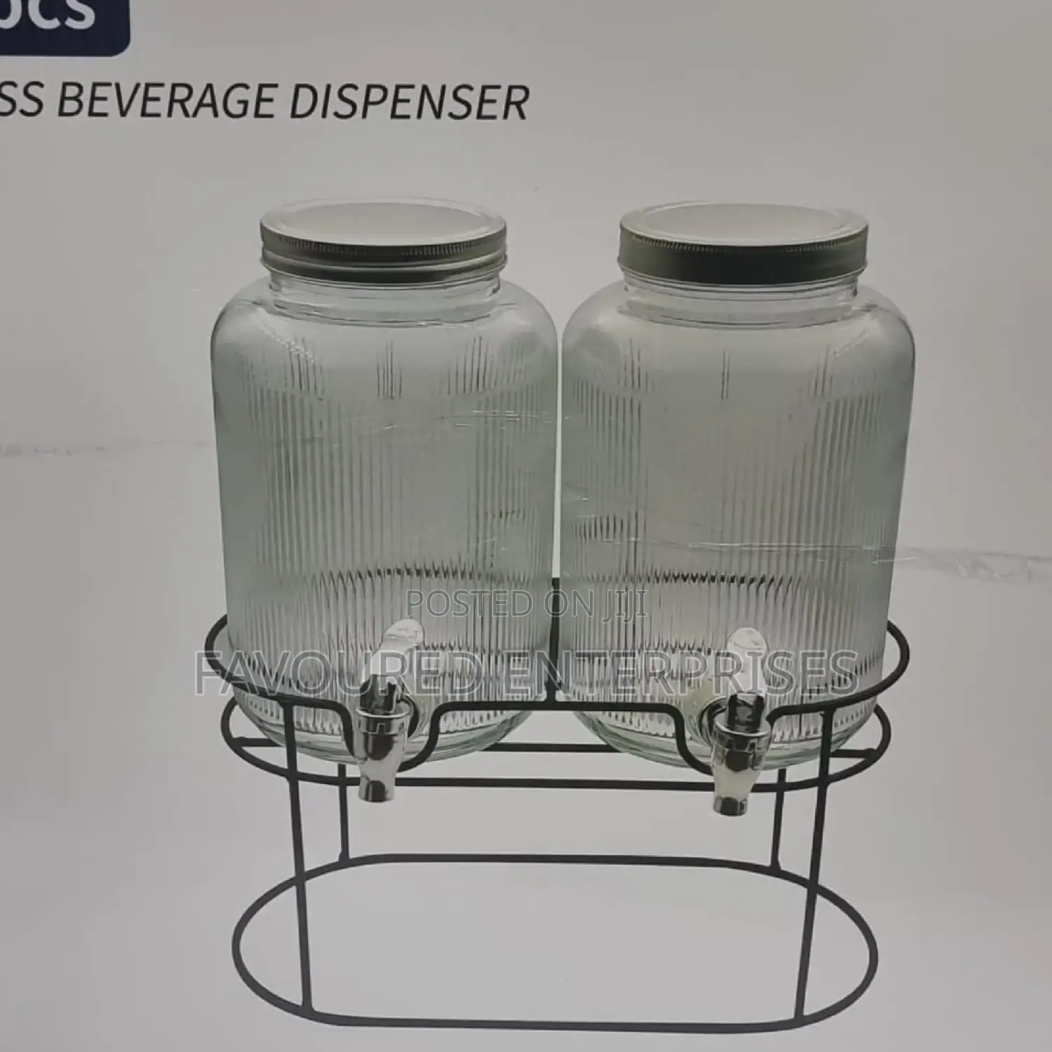 2in1 Each 3.8l Clear Glass Beverage Dispenser