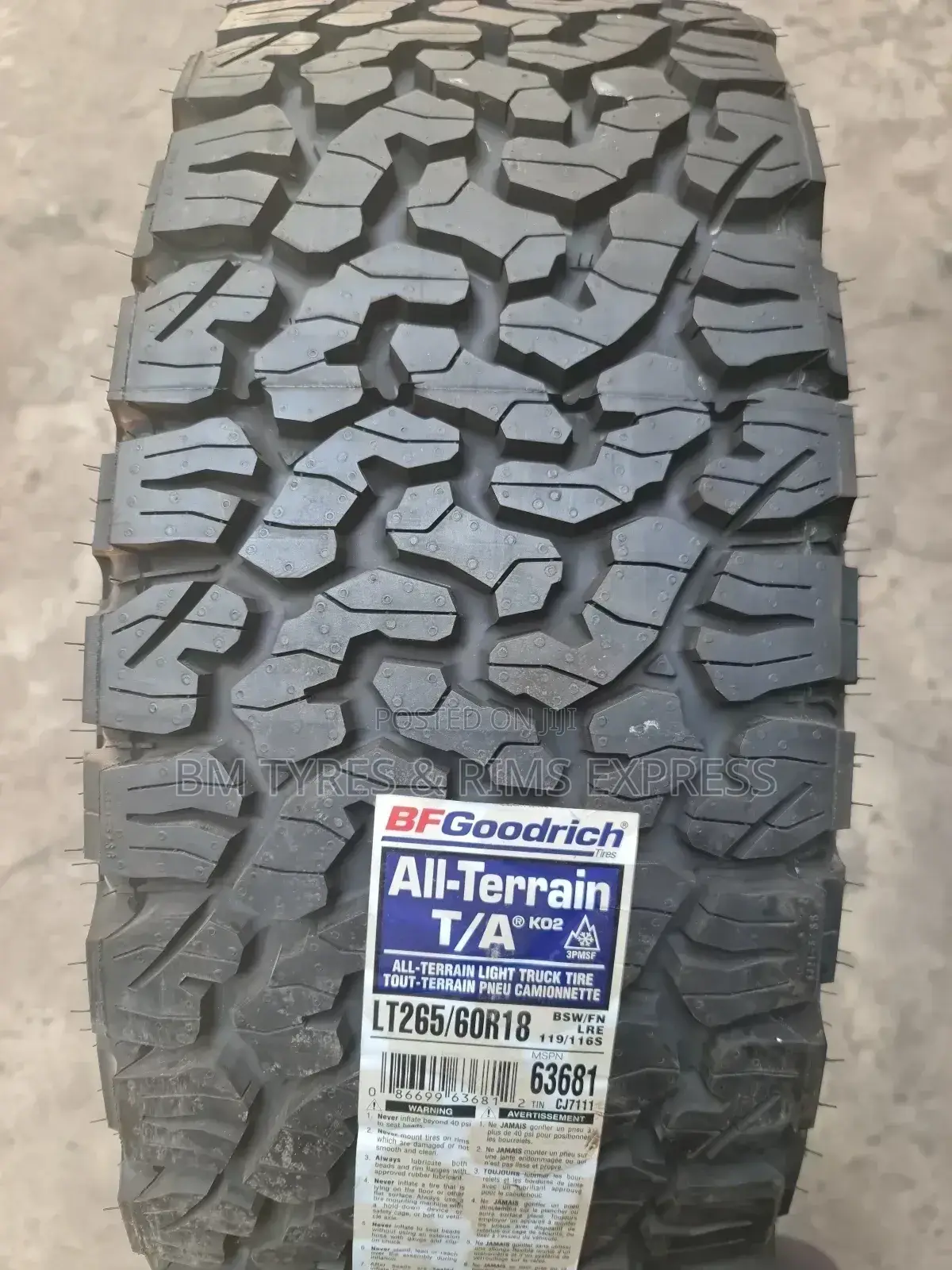 265 /60 R18 Bf Goodrich Tyres ()