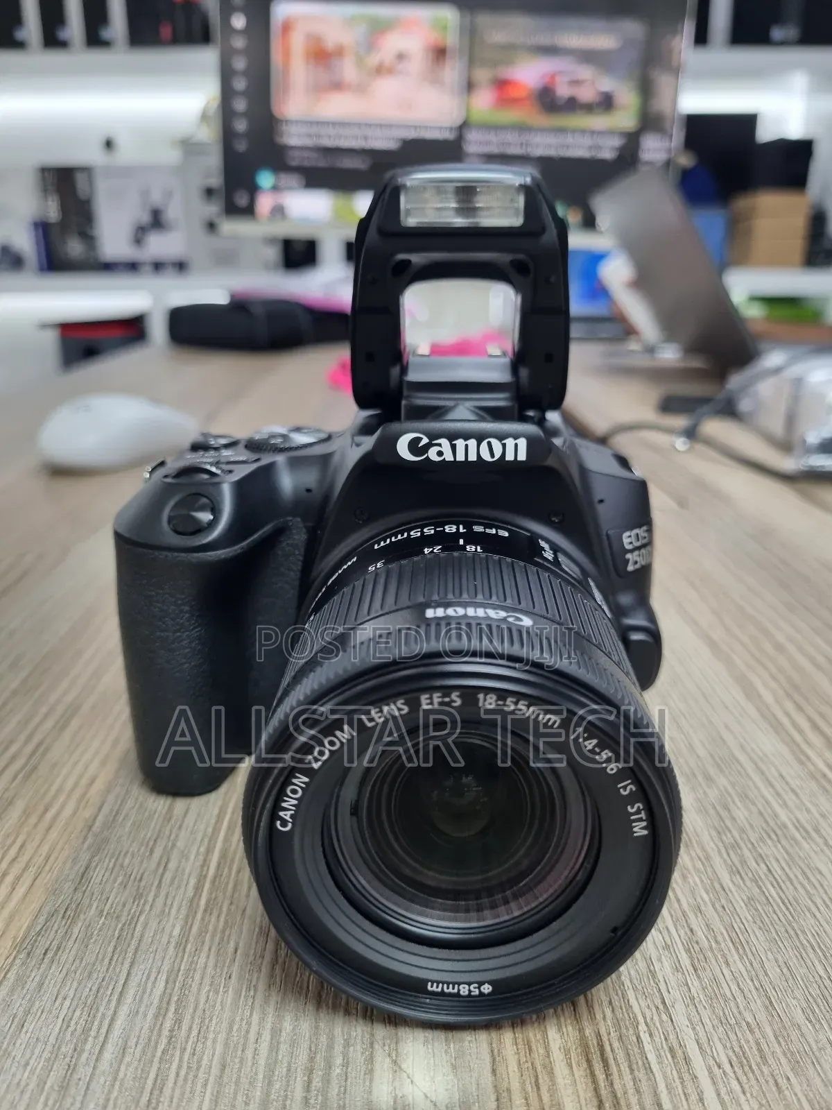 Canon Eos 250d DSLR Camera With 18-55mm Lens.