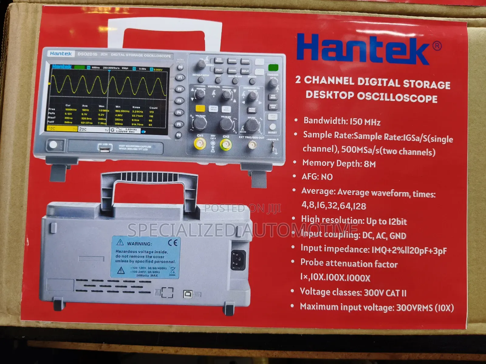 Hantek 2 Channel Digital Storage Desktop Oscilloscope