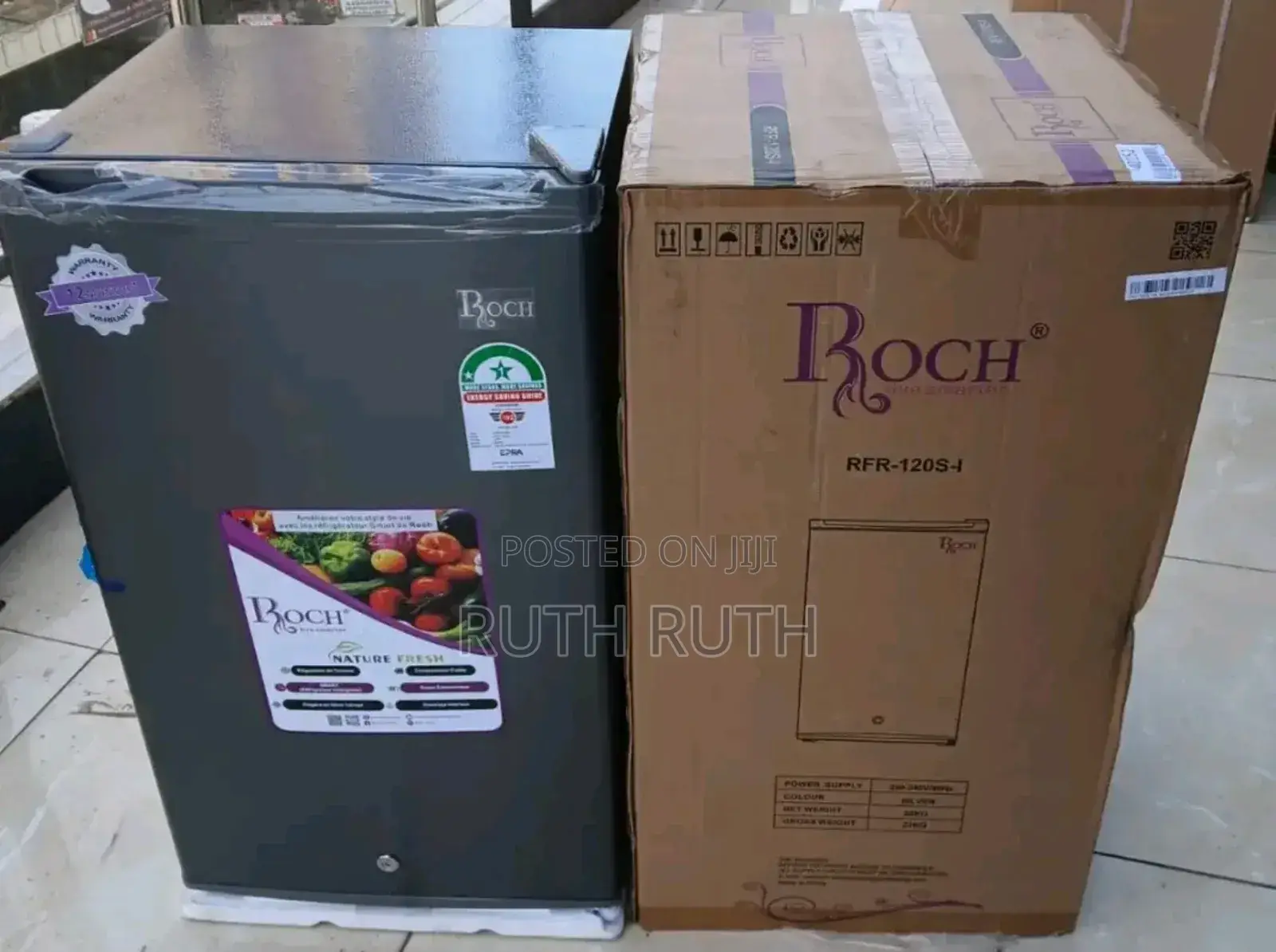 Roch 90l Double Door Fridge RFR-110d-B