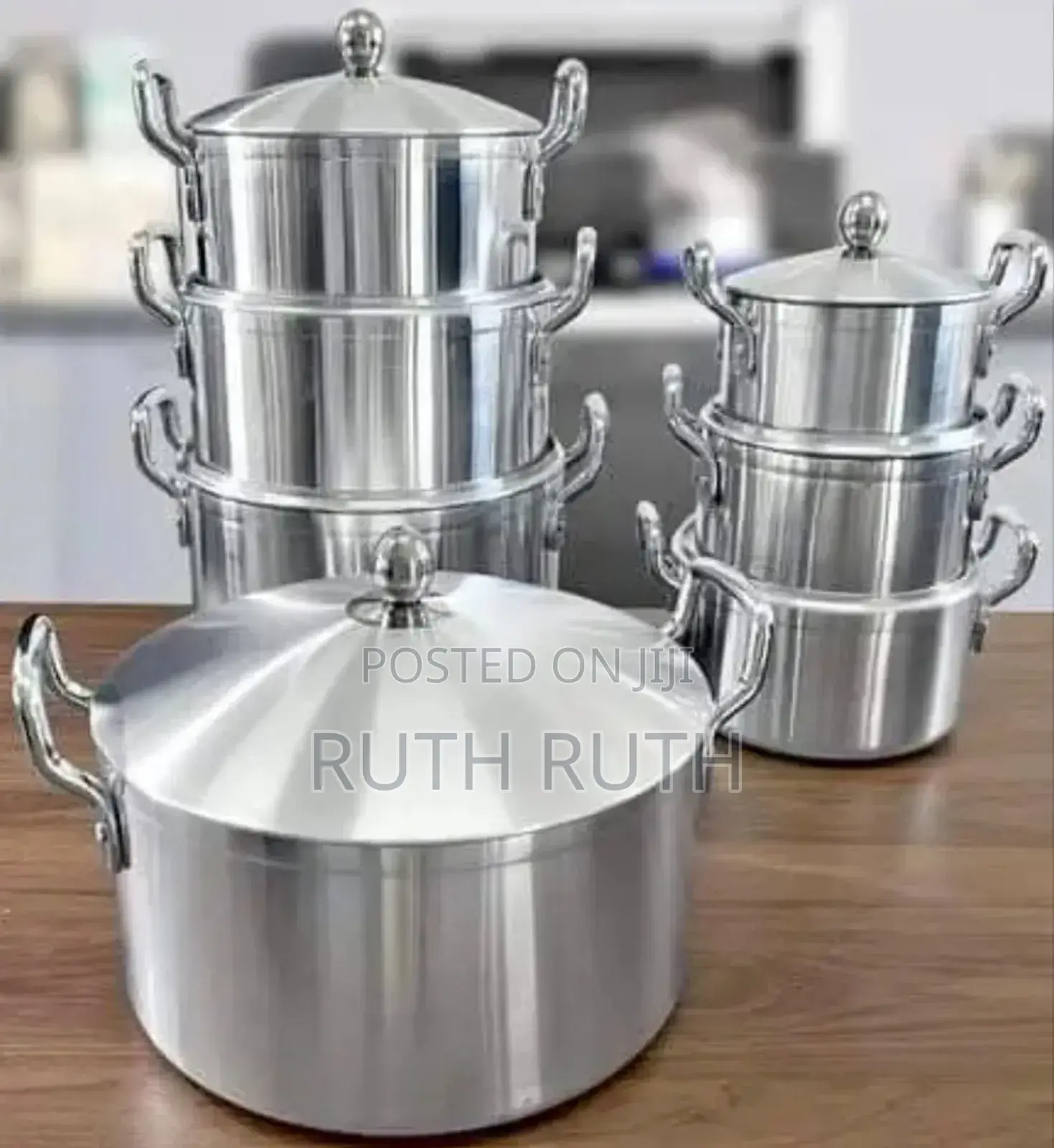 Tornado 14 Pieces Heavy Aluminium Stainless Pot Sufuria Set