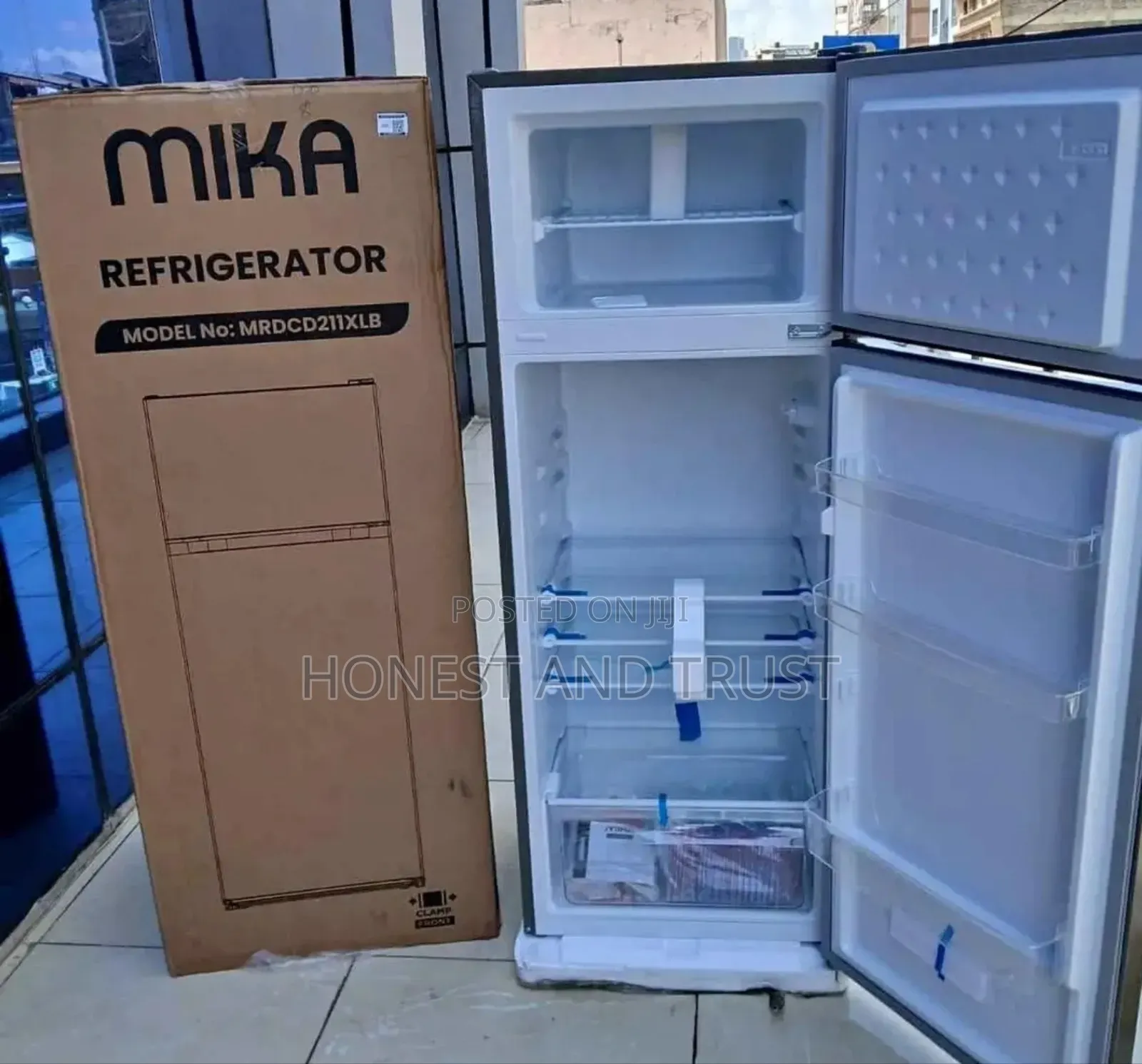 Mika 211ltr Dark Inox 2-Door Direct Cool Fridge