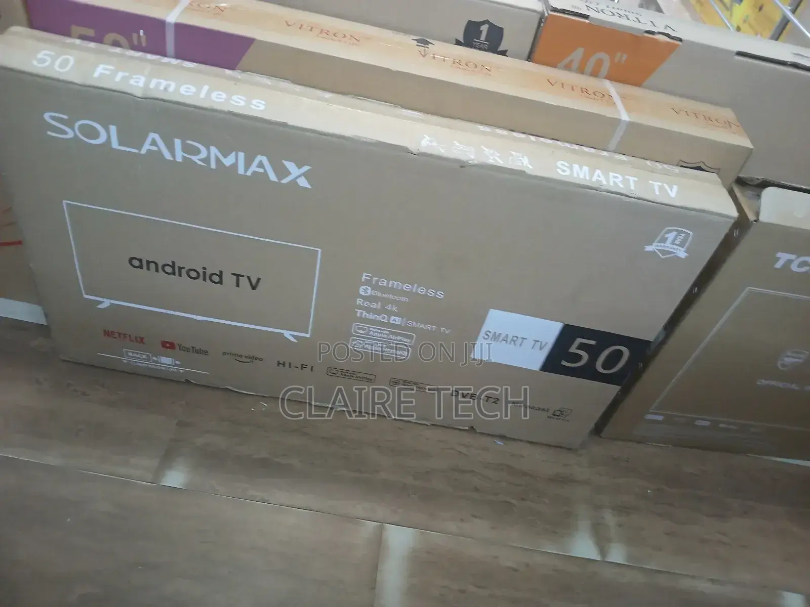 Solarmax 50"Inch Smart Android Tv With Tube Netflix