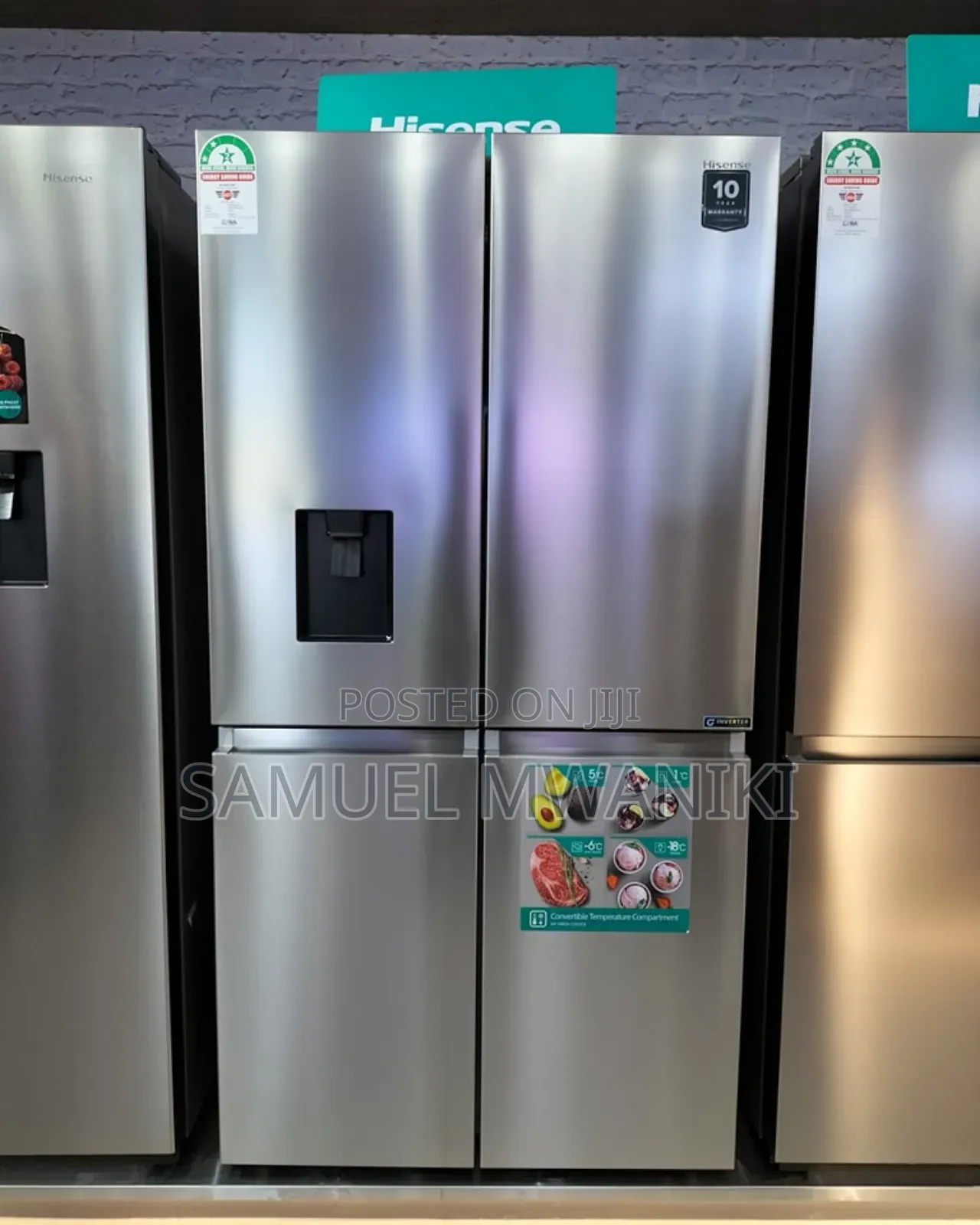 Hisense 454l French 4 Door Fridge- Water Dispenser New Model