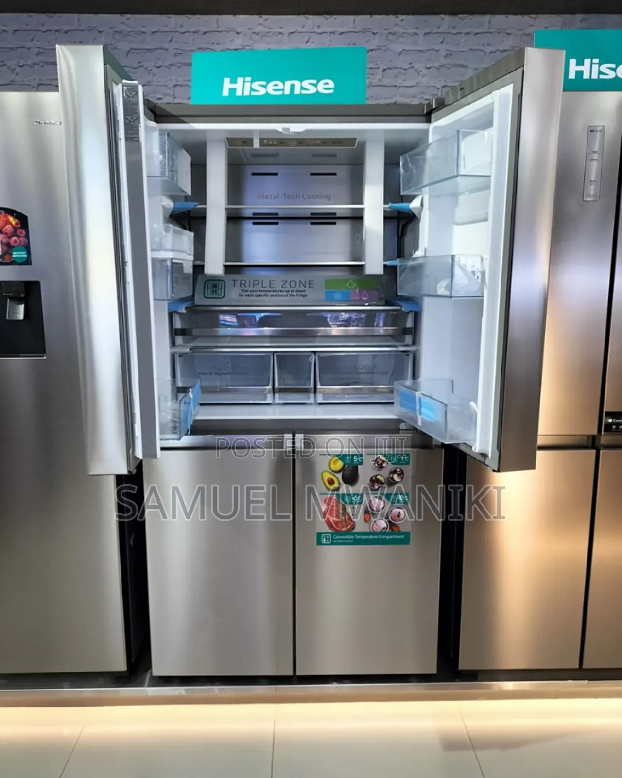 Hisense 454l French 4 Door Fridge- Water Dispenser New Model