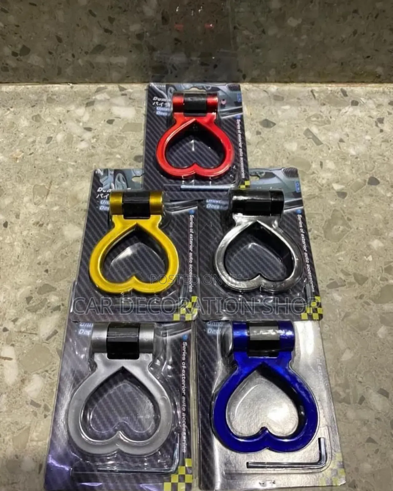 Heart Designed Colored Dummy Tow Hook Front Bumper