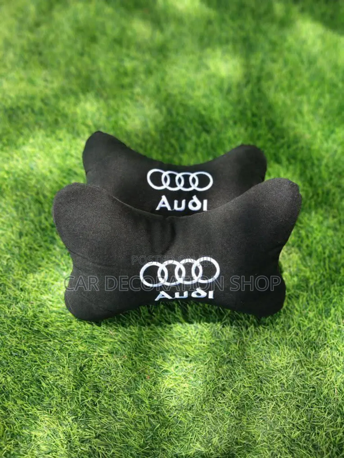 2pcs Audi Washable Fabric Car Seat Neck Pillows