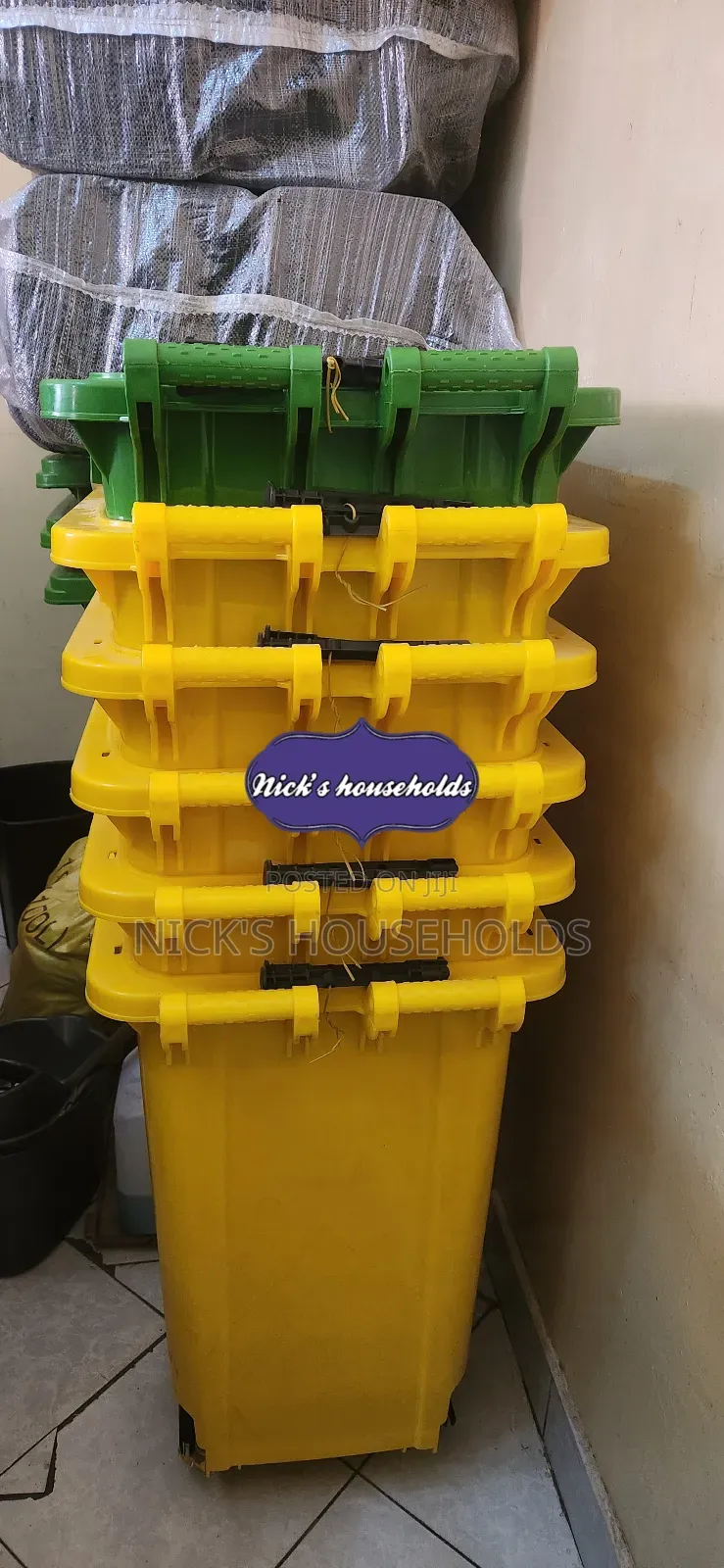 Waste Storage Bin, Trash Bin 100l With Wheels and Pedal