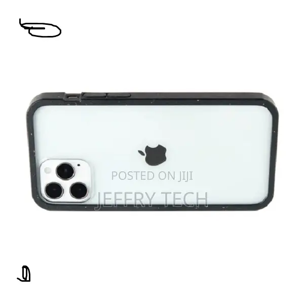 Clear iPhone 12/iPhone 12 Pro Case With Black Ridge