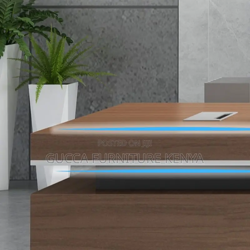 Office Tables:180cm L-Shape Work Desk With Cord Management