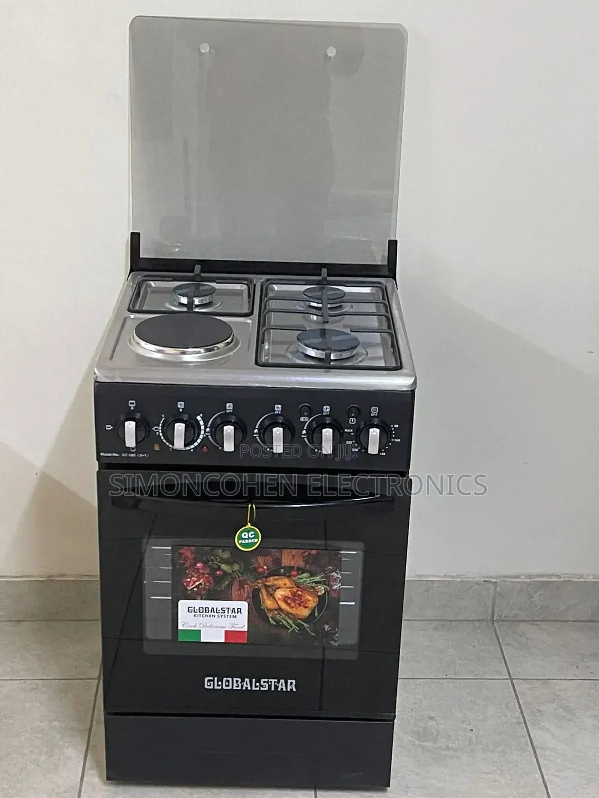 Black 50*55 Globalstar Jet 3+1 Cooker With Electric Oven