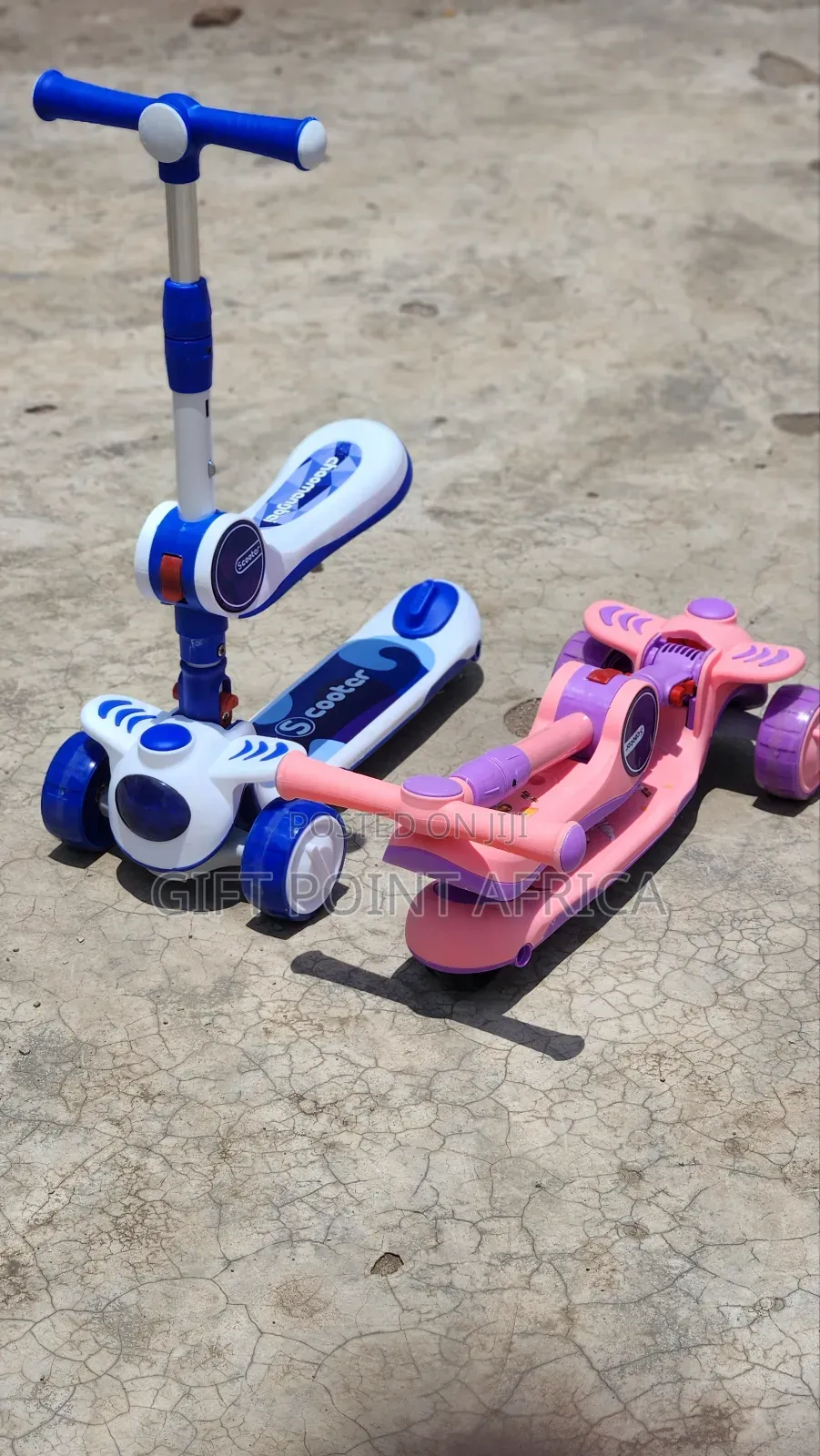 2 in 1 Adjustable Foldable Scooters for Kids Below 5 Years