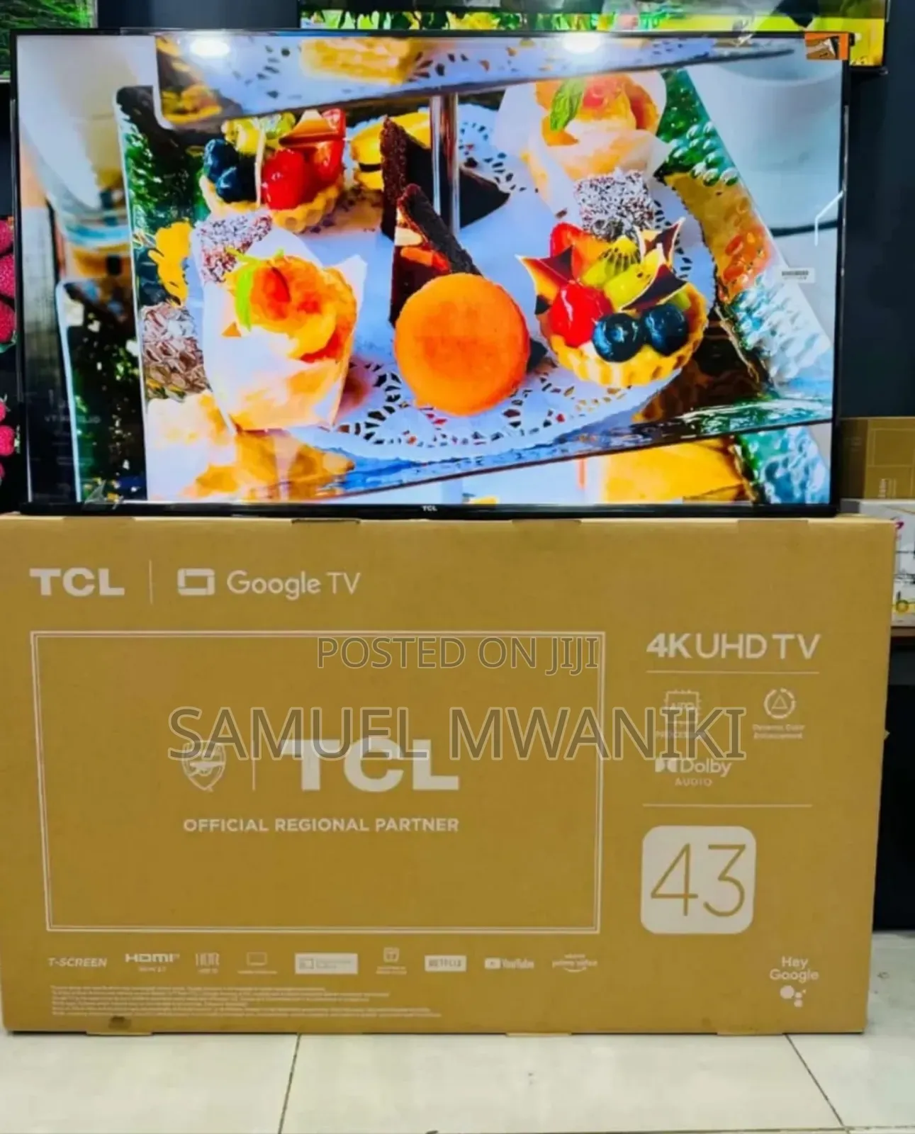 TCL 43′′ Uhd HDR Google Smart Frameless TV Dynamic Colour
