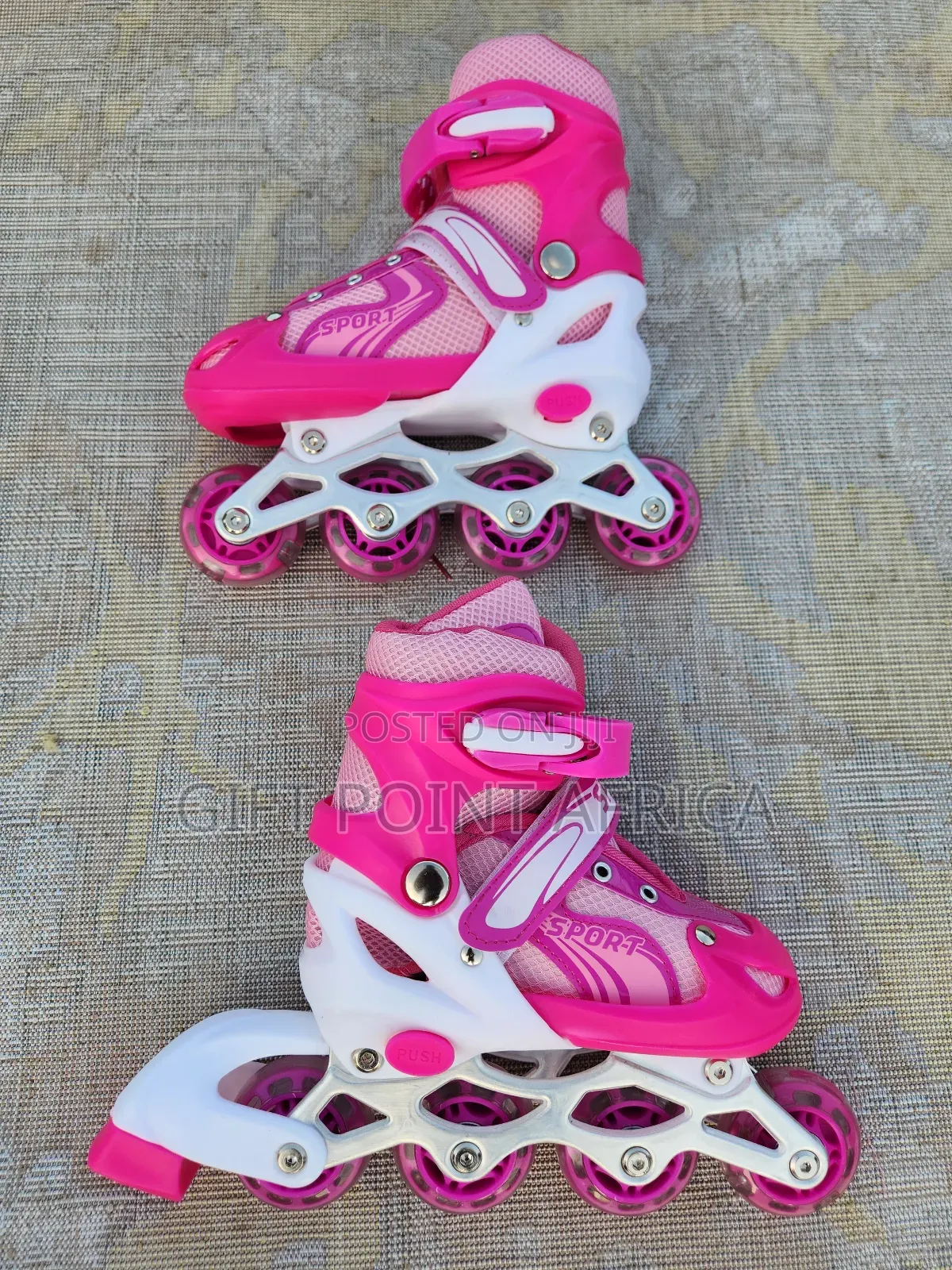 Adjustable Pink Roller Skates for Kids(31-42)