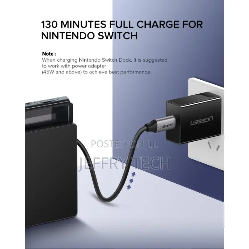 Ugreen Usb-C 3.1 Gen1 Male to Male Cable at 60hz, 60w, 1.5m
