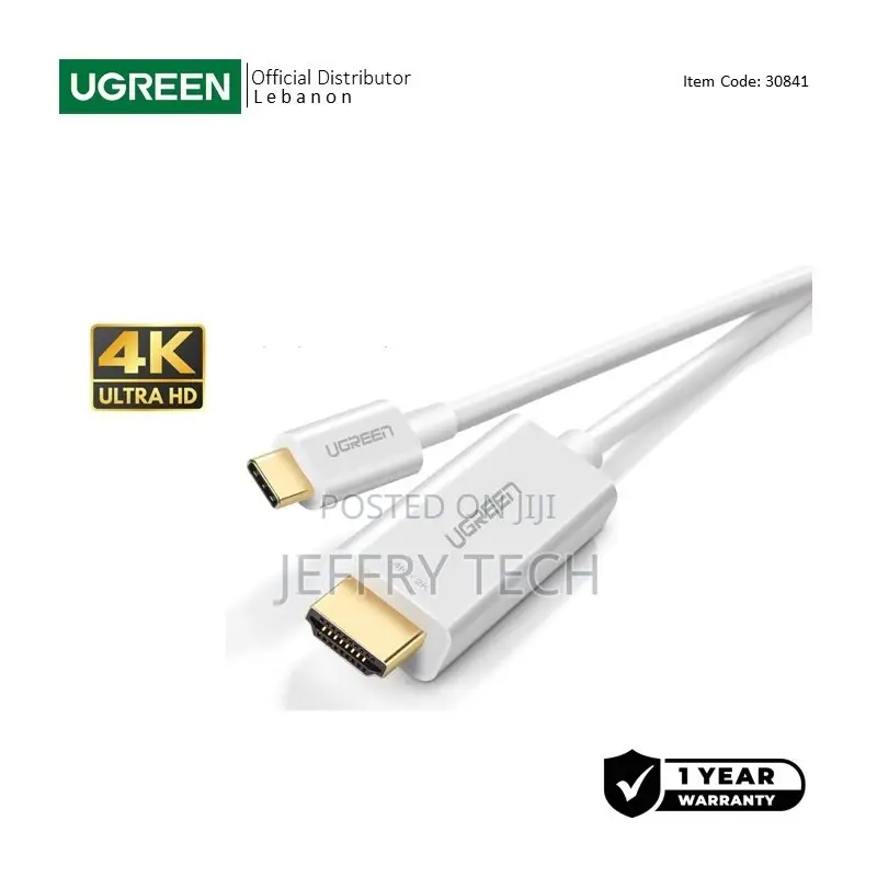 Ugreen Usb-C Male to Hdmi Male Cable 1.5m, Support at 30hz
