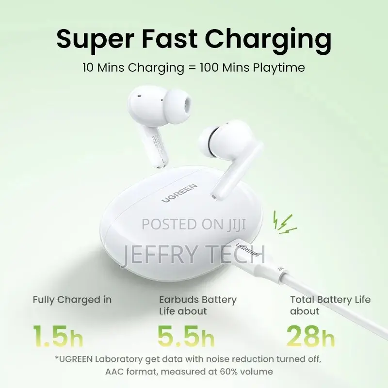Ugreen Hitune P3 Active Noise Cancelling Wireless Earbuds, B