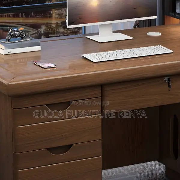 Office Tables:Nut-Brown Executive Office Table 120cm