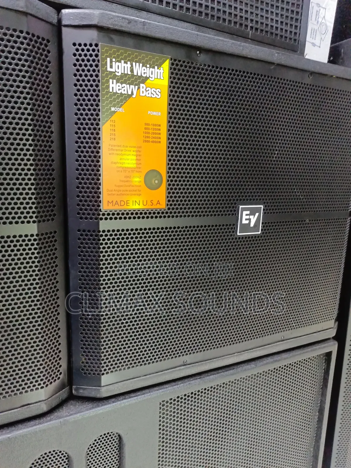 Bass Speaker Ev 4000w