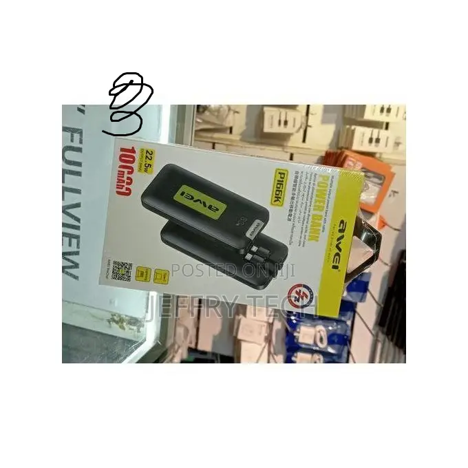 Awei 10000mah Power Bank 22.5watts Ouput, Fast Charging