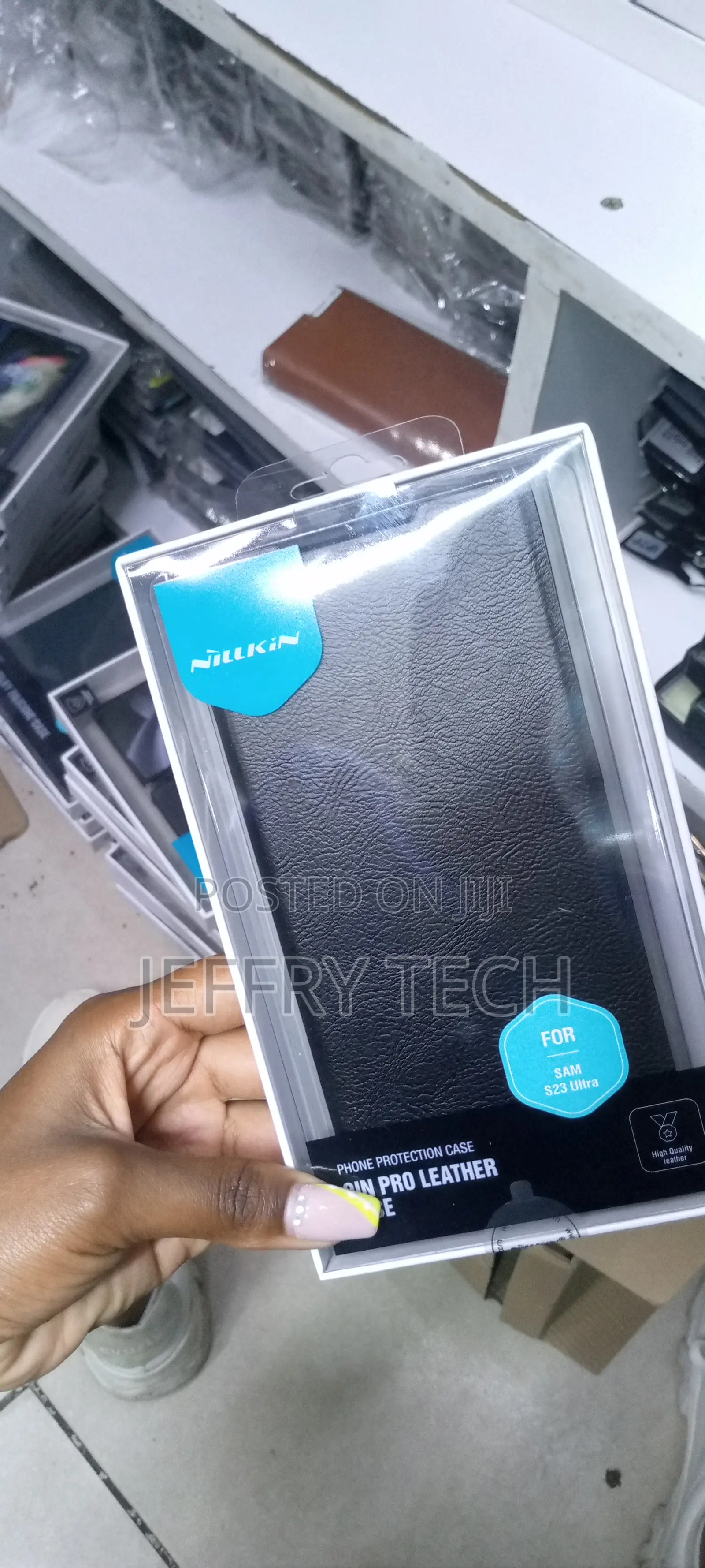 Galaxy S23 Ultra Nilkin Wallet Case Camshield Flip Cover