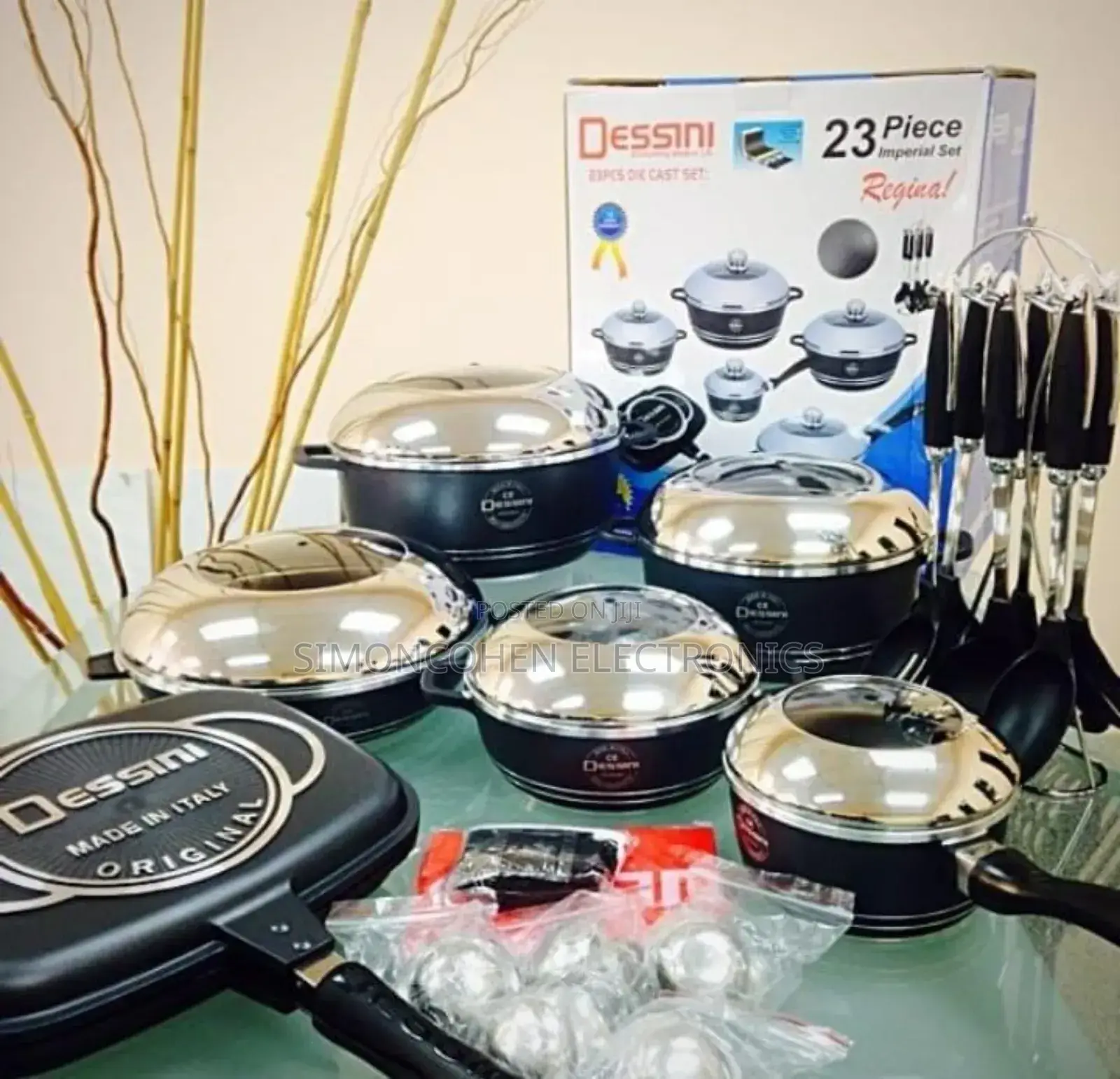 23pc Black Dessini Cookware