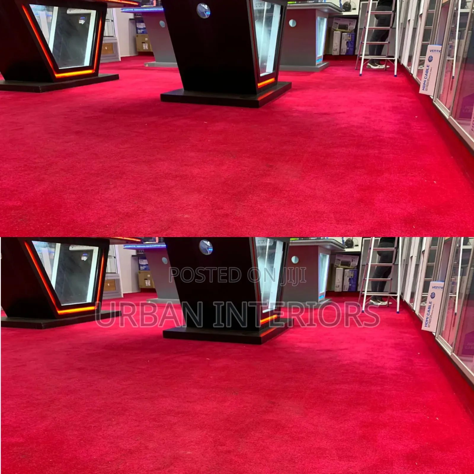 Red Vip Carpets. News Room Wall to Wall Carpets