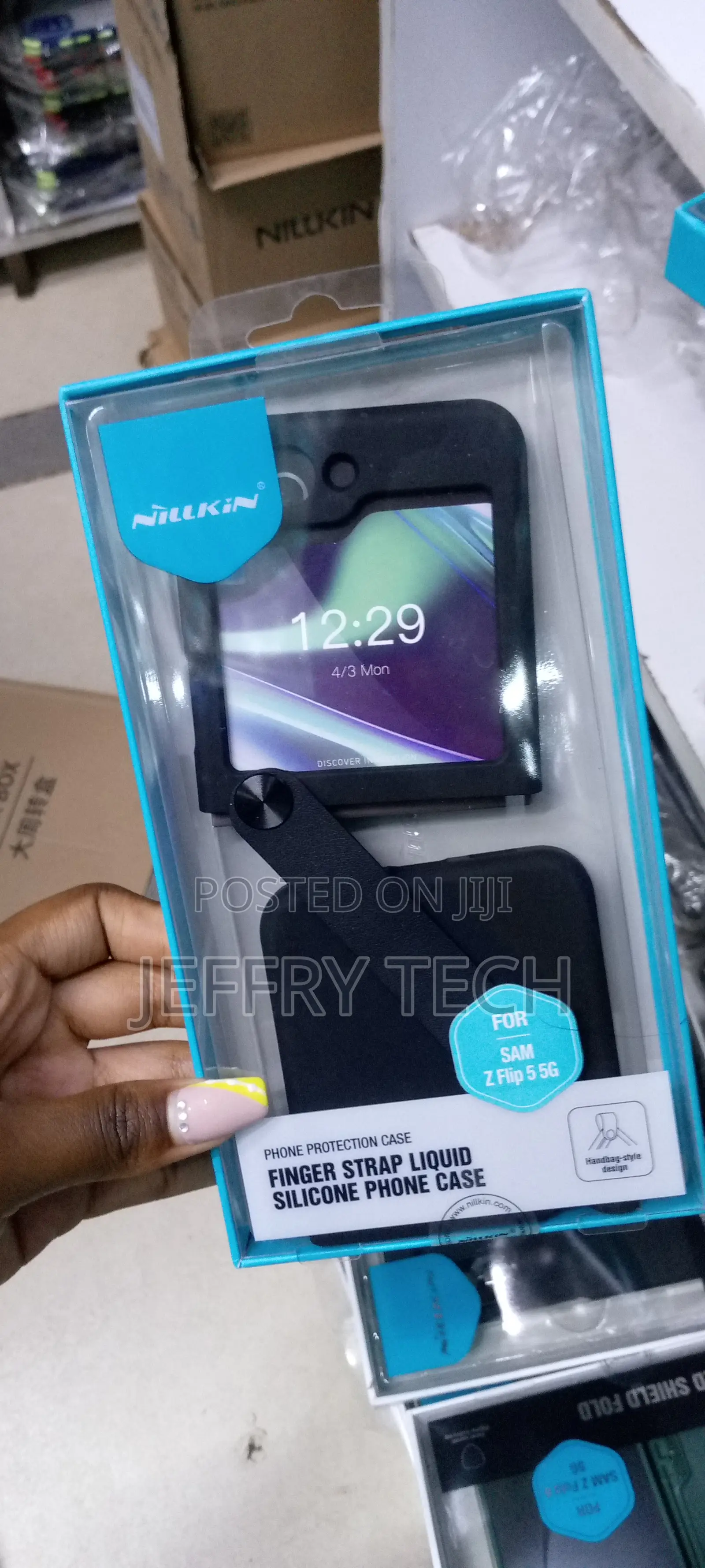 Nillkin for Samsung Galaxy Z Flip 5 Case With Finger Strap